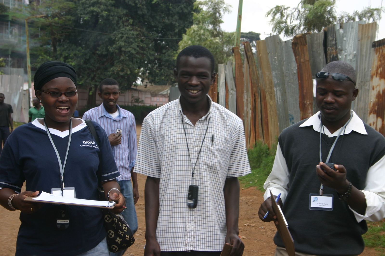 Mappers in the Kibera area of Nairobi.