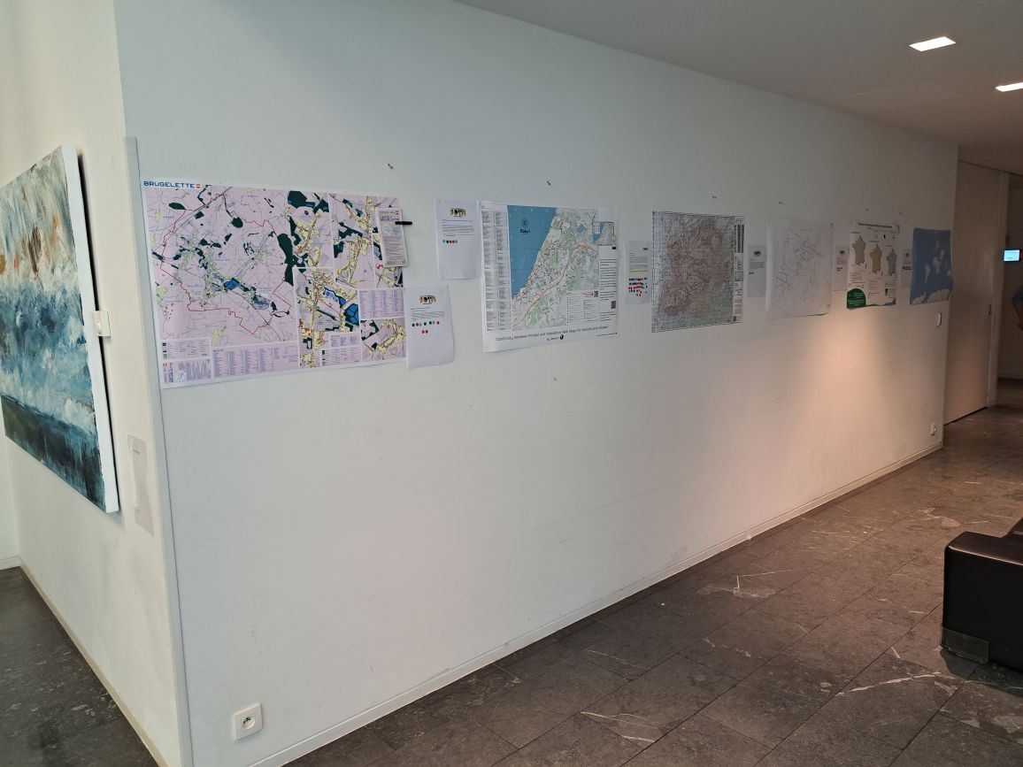 The exhibition at State of the Map Europe in Antwerp, 2023