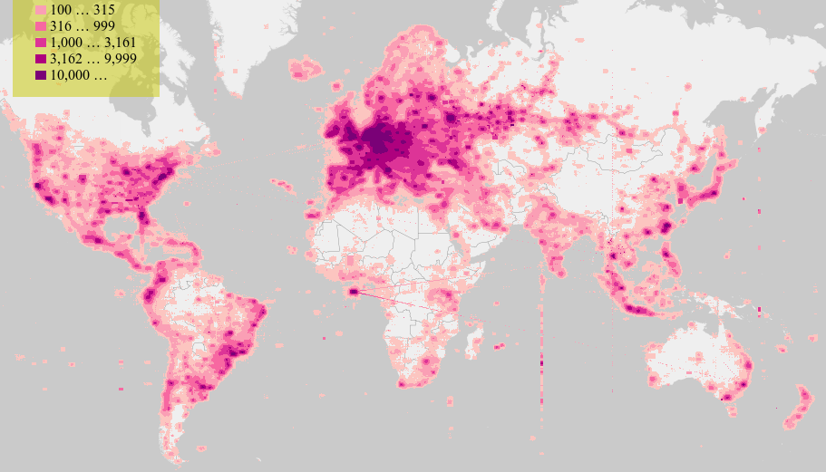 Visualizing OSM.org's Map Views by tyr_asd